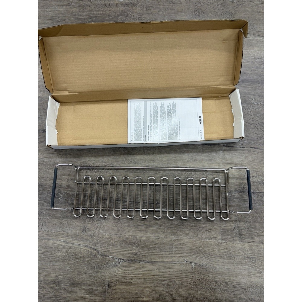 Kohler K-6429-ST Sink Utility Shelf With Cloth Bar in Stainless Steel